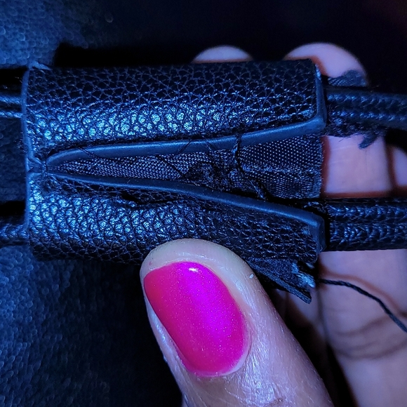 💕Victoria's Secret Fringe Black Faux Leather Backpack💕 - Picture 8 of 8